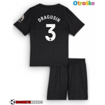 Otroške Nogometnih dresov Tottenham Hotspur Radu Dragusin #3 Gostujoči 2025-26 Kratki rokavi (+ hlače)